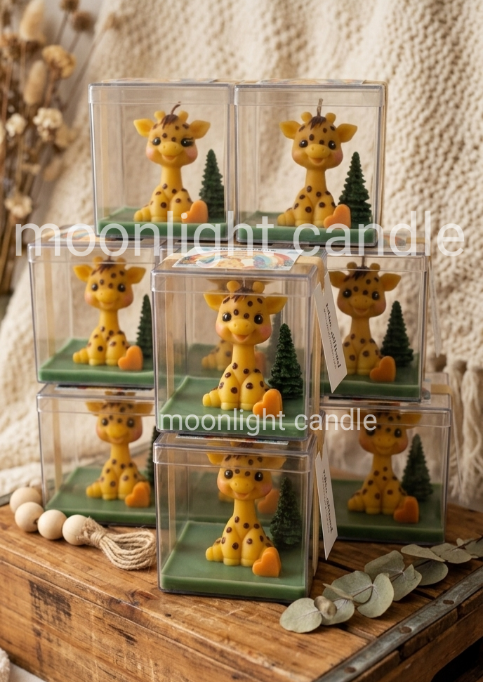 شمع گیفت زرافه کوچولو moonlight گیفت تولد، بیبی شاور، سیسمونی و جشن کودک