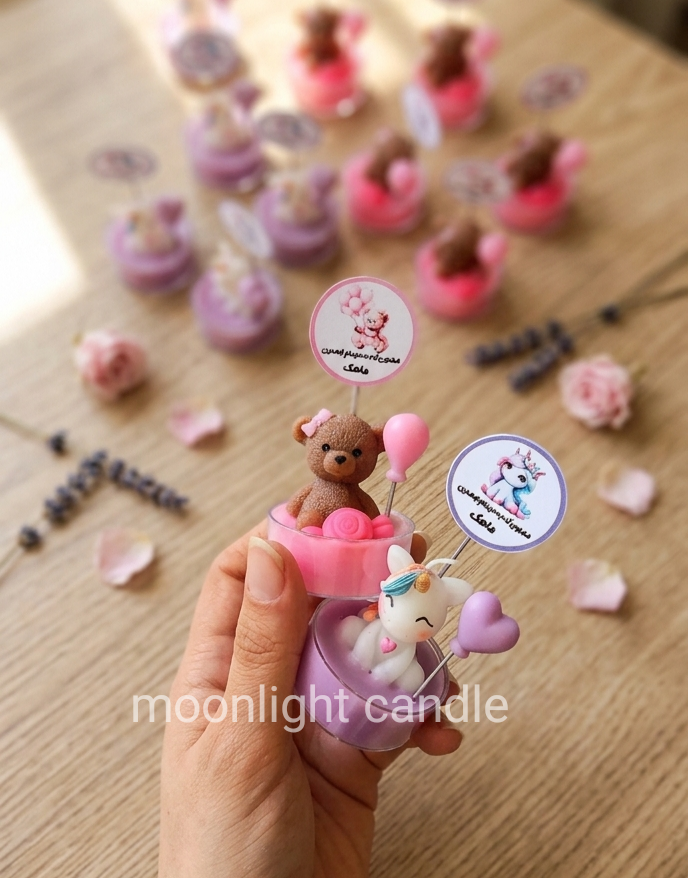 گیفت هدیه وارمری moonlight طرح دو مدل تدی و یونیکورن با لیبل اختصاصی