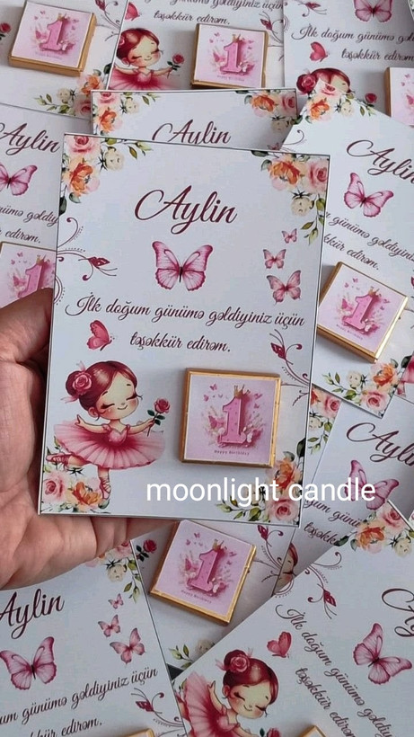 گیفت کارت شکلات moonlight طرح جدید برای هر مناسبتی با نوشته دلخواه
