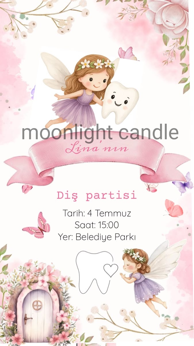 کارت دعوت جشن کودک moonlight با تم دلخواه و نوشته دلخواه خودتون