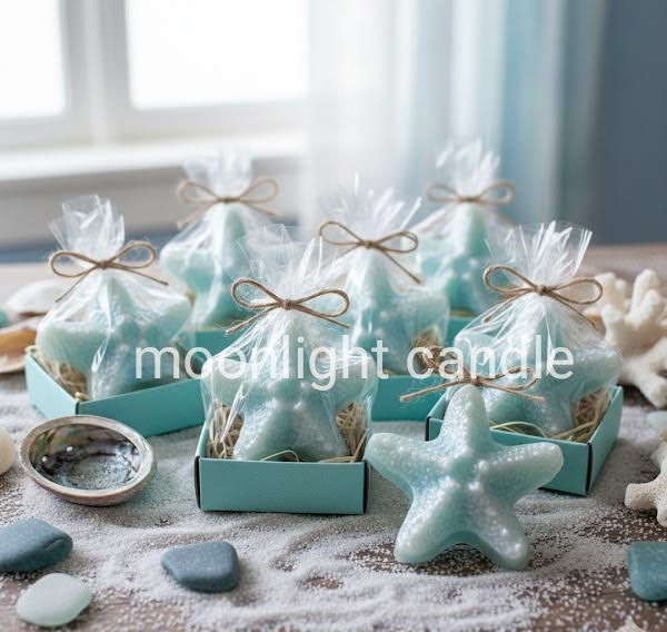 گیفت شمع ستاره دریایی moonlight با بسته بندی سلفون