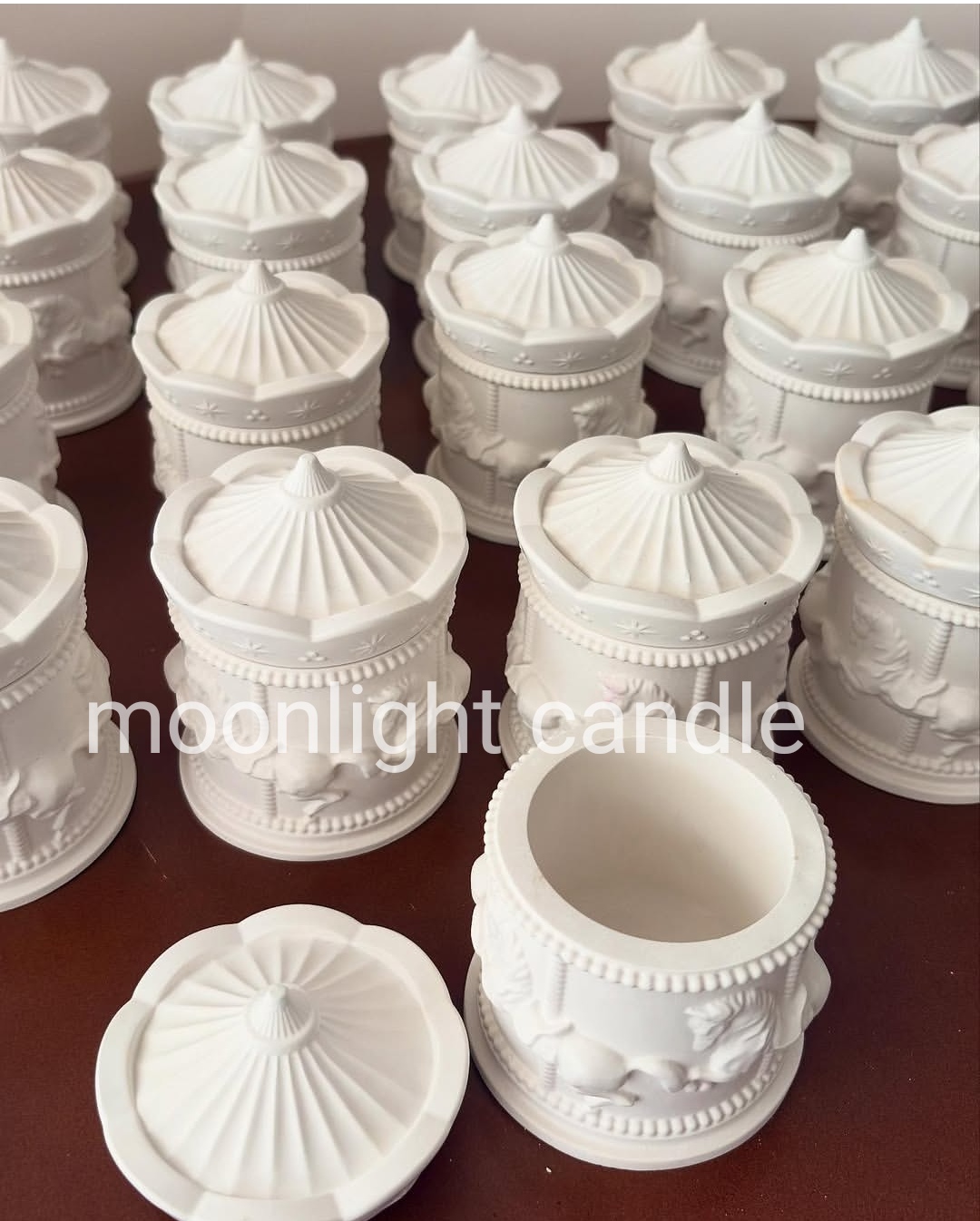 شات سنگی کاروسل moonlight رنگ سفید برای گیفت و دکور