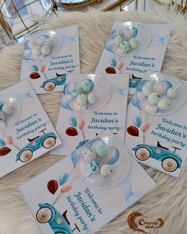 گیفت کارت بالن دراژه moonlight طرح خرگوش فانتزی با طراحی اسم کودک