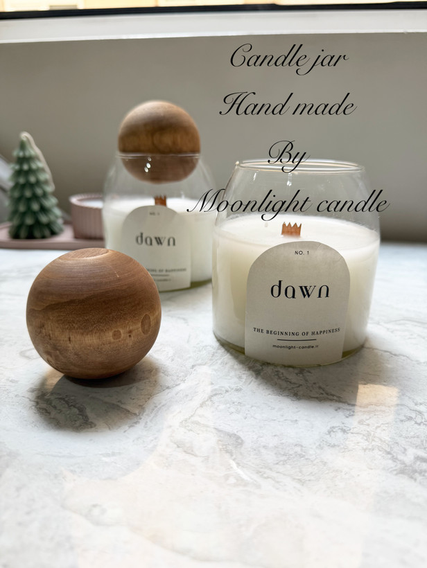 گیفت شات شیشه ای moonlight طرح لوکس و خاص پسند با درب گوی چوبی
