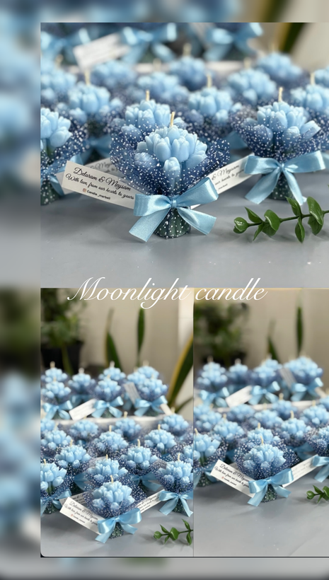 گیفت ولکام دسته گل لاله moonlight با لیبل دلخواه